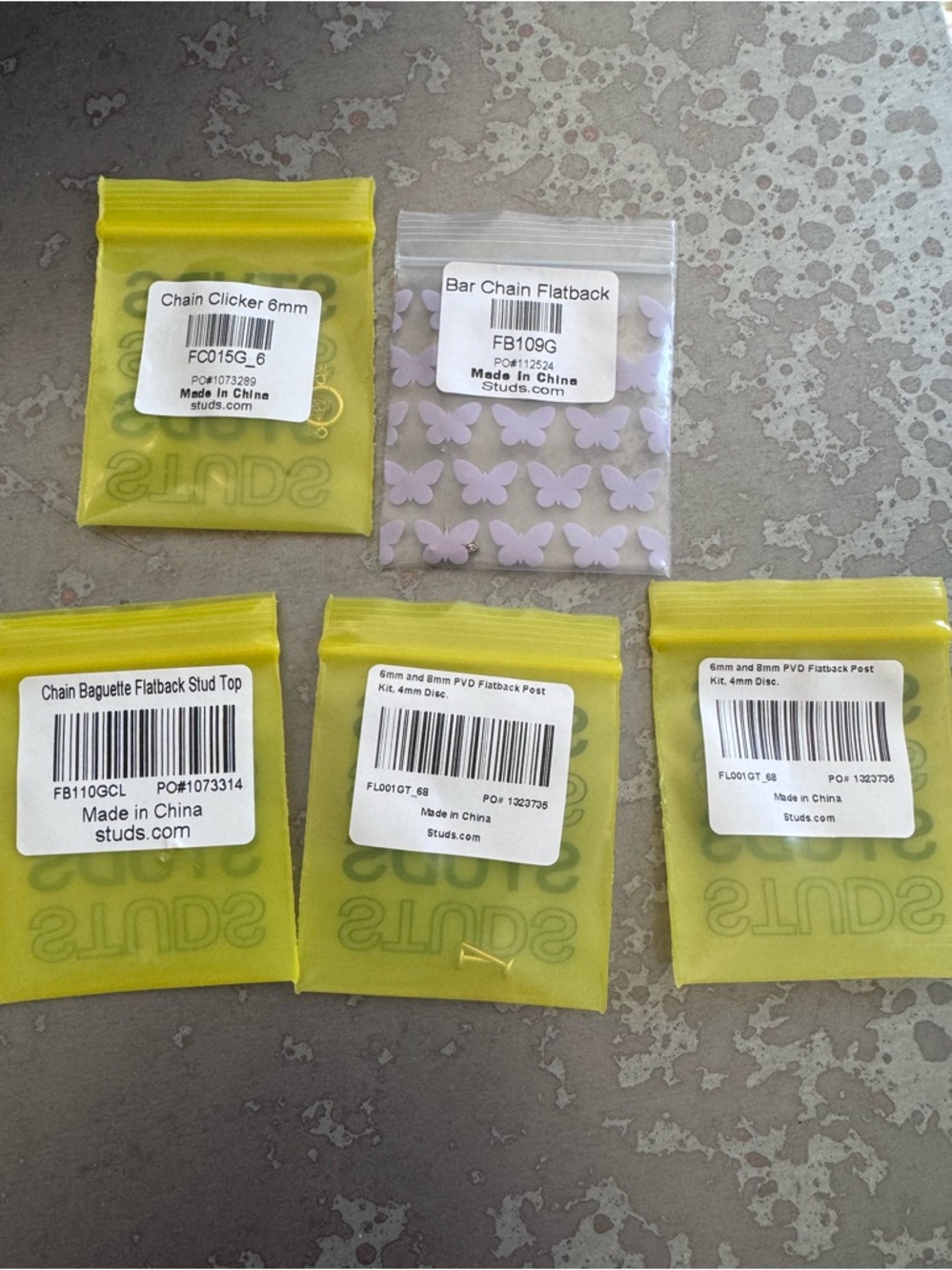 STUDS flat backs and clicker bundle